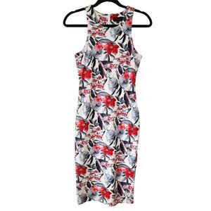 MAAC London Floral Pencil Dress Bodycon Fitted Stretch Women's S